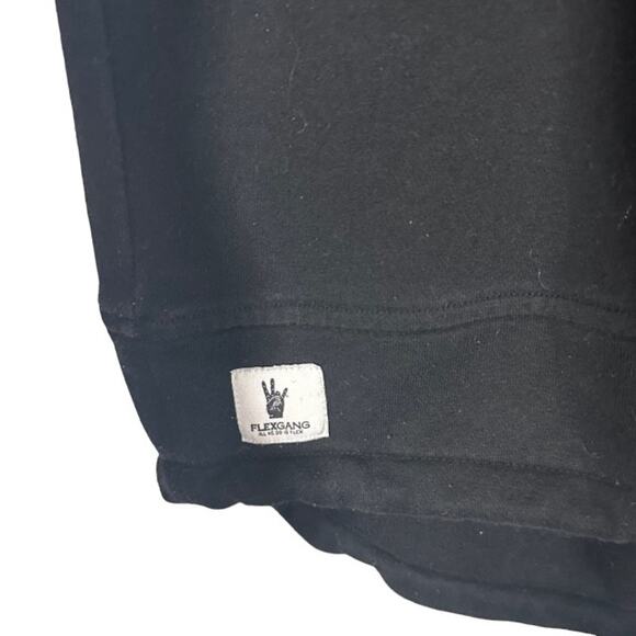 Flex Gang Black Logo Graphic Loose Fit Long Sleeve Pullover Sweatshirt Men Sz L - Picture 5 of 9